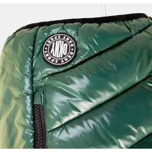 National Football League Women's DKNY GREEN BAY PACKERS Green Yellow Black Puffer Hoodie Vest Small - NEW thumbnail 5