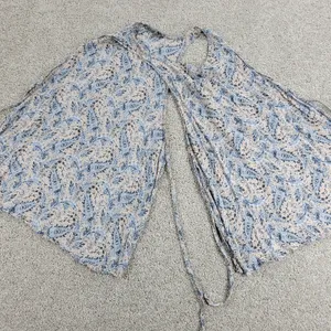 Don't Ask Why Tank Top Womens S Paisley Side Tied Closure Boat Neck Sleeveless‎ thumbnail 3