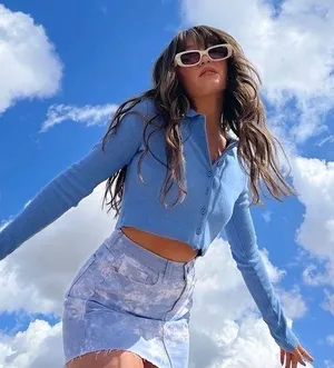 Princess Polly Blue Downtown Top thumbnail 1