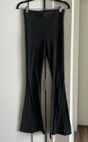 Aerie Ribbed High Rise Waisted Flare Pants thumbnail 1