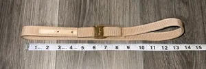 Authentic Salvatore Ferragamo Beige Vara Bow Ribbon Belt thumbnail 1