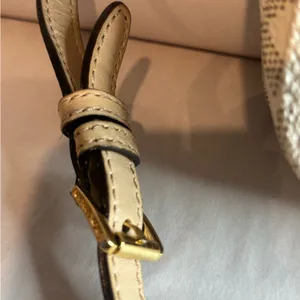 Michael Kors Monogram Crossbody Bag in Cream and Tan thumbnail 4