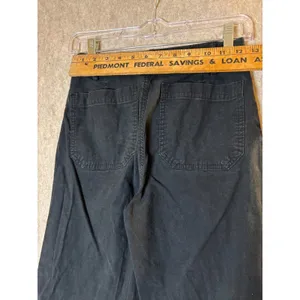 J.Crew Lizzie Wide Leg Pants Womens 24 Black Linen Blend High Rise thumbnail 4