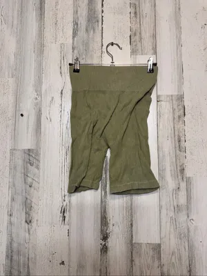 JoyLab Two Piece Set Womens Small Olive Green Ribbed Crop Tank Biker Shorts thumbnail 7