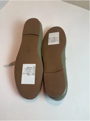 Maeve Genuine Leather Contrast Lace-Up Ballet Flats Sage green Sz 9 Balletcore thumbnail 8