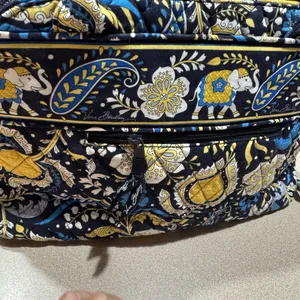 Vera Bradley Paisley Shoulder Bag - Blue, Yellow- Like New Condition thumbnail 6