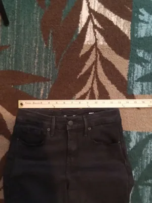 Good American Black Good Petite Straight Mid Rise Jeans Viscose Blens Womens 26 thumbnail 9