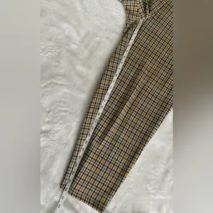 Free People Posey Plaid High Waisted Pleated Carrot Trousers Pants Yellow thumbnail 10