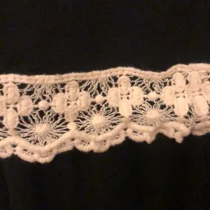 Cloud sky black maxi dress size large with crochet lace thumbnail 3