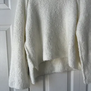 White  Sweater BFF Cocoon Solid Crew thumbnail 3
