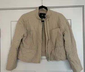7 For All Mankind Beige Quilted Jacket thumbnail 1