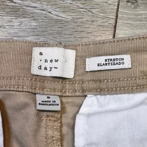 A New Day Khaki Corduroy Stretch Pants Women Size 8 Straight‎ Leg Casual thumbnail 5