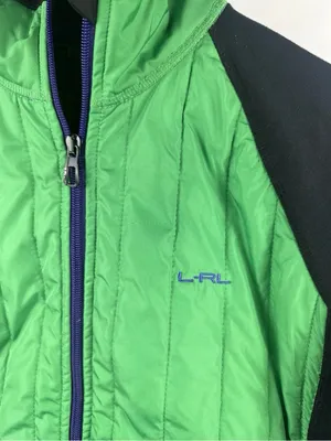 Lauren Ralph Lauren Active Quilted Fleece Jacket XL Vintage Y2K Colorblock thumbnail 2