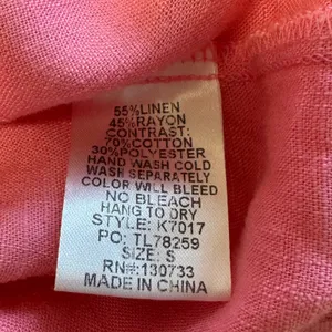 NWT Umgee USA Pink Linen Blend Striped Boho Frayed Hem Button Down Top Small thumbnail 7