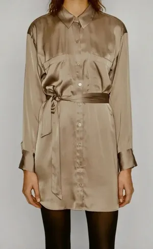 Abercrombie and Fitch Satin T-Shirt Dress thumbnail 1