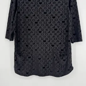 Marc by Marc Jacobs Swim‎ Cover Tunic Dress Small Black Logo Vacation Resortwear thumbnail 4