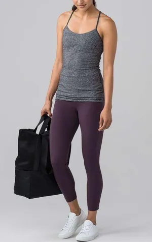 Lululemon - Power Pose Tank Heathered Black Athletic Workout Gyn Yoga Running Top thumbnail 1