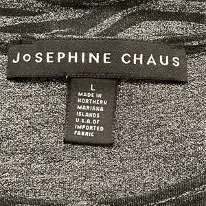 Josephine Chaus animal print tank top black gray L thumbnail 4
