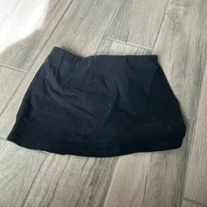 Black cotton spandex mini skirt thumbnail 3