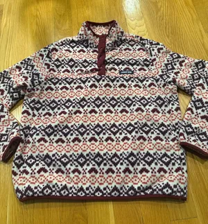 Lands’End women’s heritage snap neck pull over size medium petite. thumbnail 1