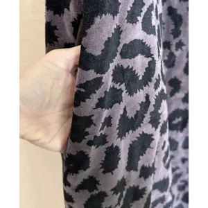 Laffaire Womens OS Purple Animal Print Velvet Tiger Long‎ Cardigan Dress Duster thumbnail 5