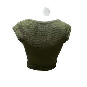 Urban Outfitters Out From Under Women's Olive Green Crop Top Short Sleeve Tee M thumbnail 6