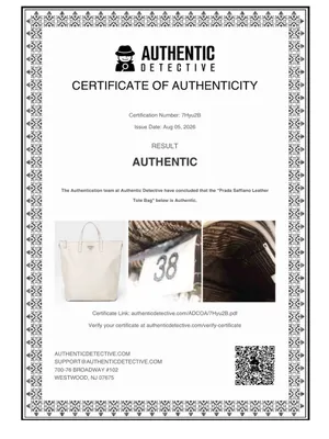 Prada White Saffiano Leather Large Tote Bag Purse WITH COA thumbnail 2