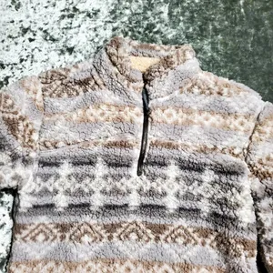 Cabin Fever by Ramatex‎ Sherpa Pullover Brown thumbnail 5
