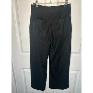 Maeve Anthropologie Black Crop Utility‎ Kick Flare Pants Size 6 High Rise thumbnail 4