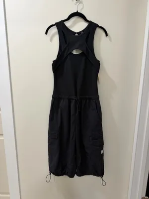 NWT Free People Movement Break It Down Onesie in Black thumbnail 3