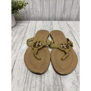 Womens Size 8 Tory Burch Miller Sandals Tan thumbnail 2