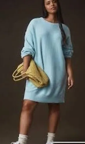 Daily Practice Sweater Dress Women M Blue Oversized Knit Loungewear‎ thumbnail 1