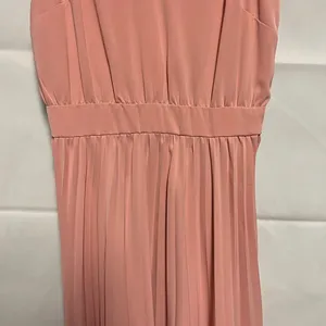 Women's Pink Pleated Sleeveless Midi Dress Size Medium thumbnail 4