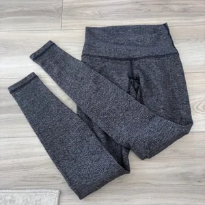 Lululemon Wunder Under High Rise Leggings Herringbone Black White Size 2 thumbnail 2