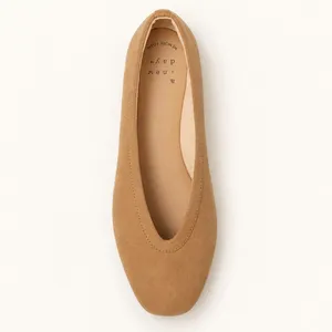 A New Day Neve Tan Microfiber Memory Foam Ballet Flats Brown Square Toe 6.5 thumbnail 3