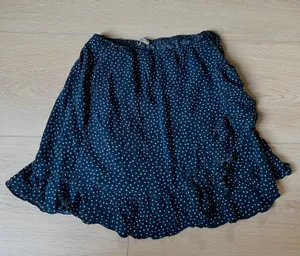 Brandy Melville Navy Blue Ruffle Mini Skirt thumbnail 1