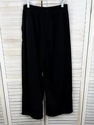 H&M (Divided) Women's Black Wide Leg "Kind Way" Sweatpants-Medium thumbnail 3