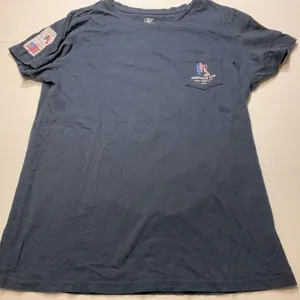 Vineyard Vines America's Cup 2016 NYC 2017 Bermuda Blue T Shirt Women Sz S thumbnail 1