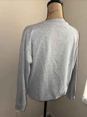 Classic Grey 'New York' Pullover Sweatshirt Gray Size M thumbnail 3