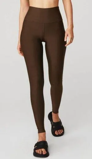 Alo 7/8 High-Waist Airlift Leggings Espresso Hi-Rise Waisted Skinny Tights Pants thumbnail 1