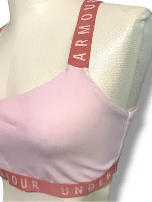 Under Armour | EUC Women's Light Pink Crop Sports Bra (size M) thumbnail 4