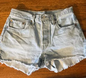 Levi's 501 Light Blue Jean Shorts thumbnail 1