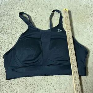 Gymshark High Support Mesh Sports Bra Womens M Black Adjustable‎ Straps Hook thumbnail 3