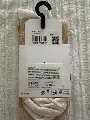 lululemon athletica Glitter Socks in Light Ivory thumbnail 3