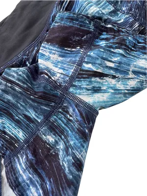 Lululemon Speed Up Short Long 4" Shorelines Multi Blue Black Size 4 thumbnail 8