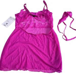 Elegant Moments Lace Adult Women Lingerie Babydoll Style 4438 size Medium Pink thumbnail 7