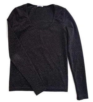 Wolford Black Metallic Long Sleeve Top XS thumbnail 1