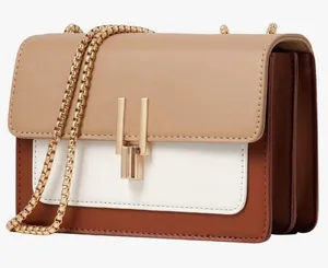 Amazon Color-Block Crossbody Bags for Women Leather Cross Body Purses Cute Designer Handbags Shoulder Bag Medium Size thumbnail 1
