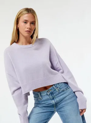 PacSun LA Hearts Boxy Cropped Sweater thumbnail 1