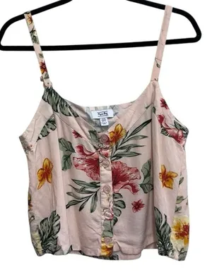 Myra Bag Floral Tropical Crop Tank Top Women's‎ Medium Boho thumbnail 1
